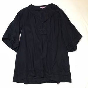 Calypso St. Barth navy linen tunic, M